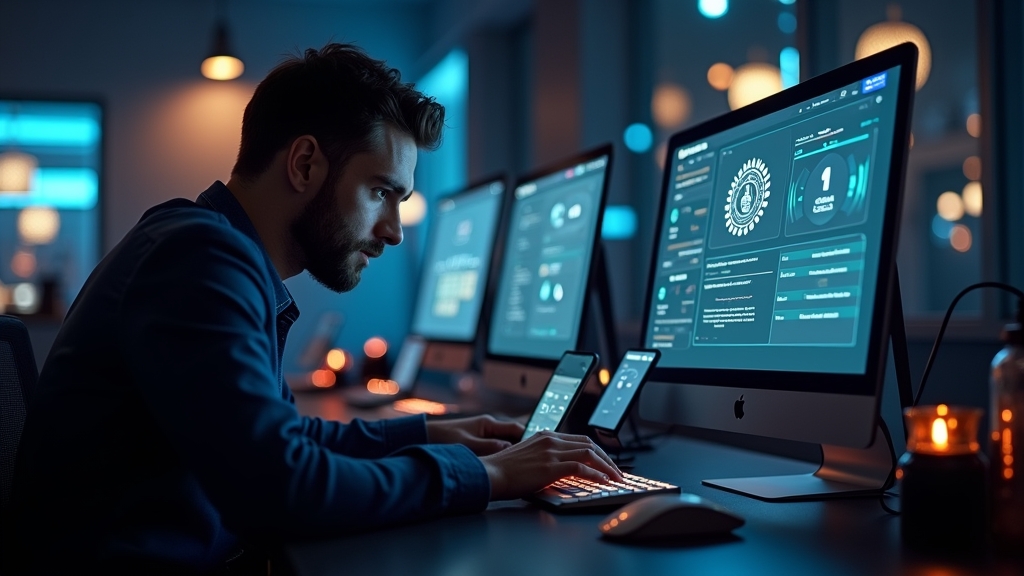 Nutzer meldet sich am Desktop und Smartphone bei Energy Casino an