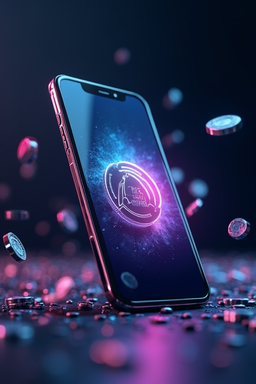 Smartphone mit Casino-App